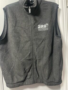 SRI Technologies Black Fleece Vest with Zip